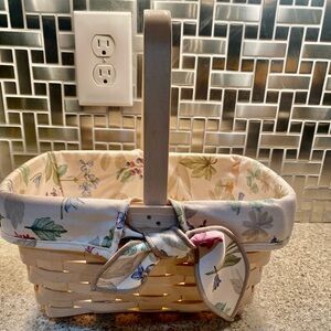 Longaberger Spring Handwoven Basket with Natural Tones